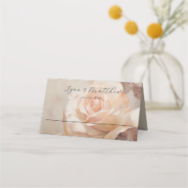 Tarjeta De Asiento Elegante Rosas de verano de Bodas