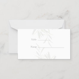Tarjeta De Asiento Elegante Sage Green Botanical
