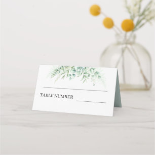 Tarjeta De Asiento Elegante vegetación Eucalyptus deja Boda