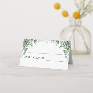 Tarjeta De Asiento Elegante vegetación Eucalyptus deja Boda