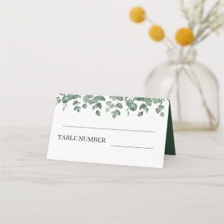 Tarjeta De Asiento Elegante vegetación Eucalyptus deja Boda