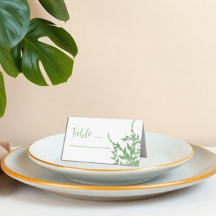 Tarjeta De Asiento Elegante vegetación Quinceañera