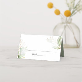 Tarjeta De Asiento Elegante vegetación y Boda de oro