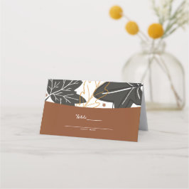 Tarjeta De Asiento Elegante y Caprichoso Asiento de Boda de Otoño