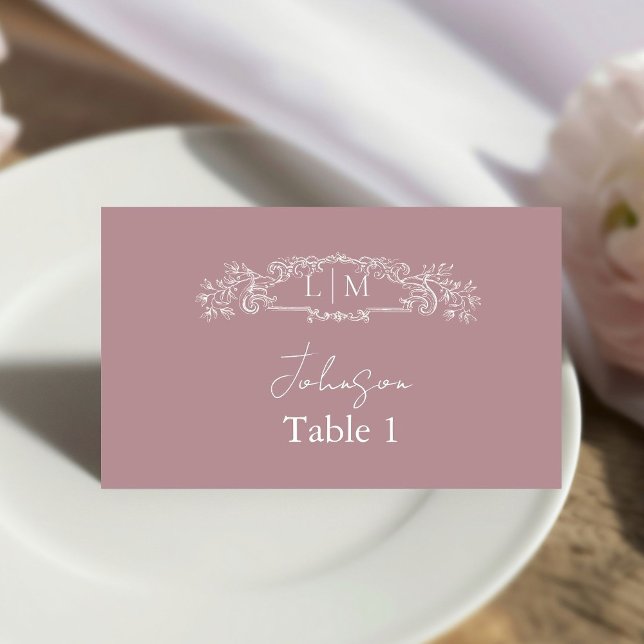 Tarjeta De Asiento Elegante y Moda escudo botánico Boda (Subido por el creador)