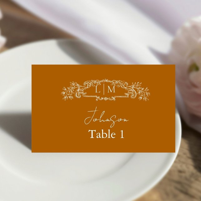 Tarjeta De Asiento Elegante y Moda escudo botánico Boda (Subido por el creador)