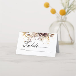 Tarjeta De Asiento Elegantes peonías burgundy