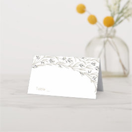 Tarjeta De Asiento Elegantes postales de bodas rústicas florales