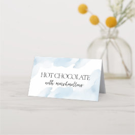 Tarjeta De Asiento En Nueve Nubes Blue Bridal Shower Buffet Food