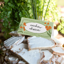 Tarjeta De Asiento Encantador Jardín Caprichoso Verde Naranja