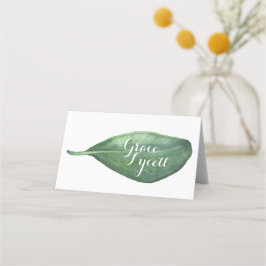 Tarjeta De Asiento Escort de harina de color de agua botánica