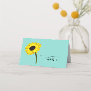 Tarjeta De Asiento Escort Fiesta Rústico Autumt Bride Sunflower Showe