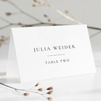 Tarjeta De Asiento Escort simple Boda Minimalista Personalizado