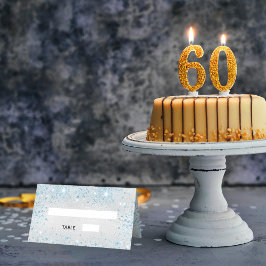 Tarjeta De Asiento Espumosos azules plateados