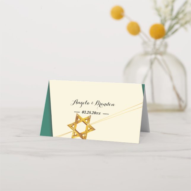 Tarjeta De Asiento estrella de David Place Card (Reverso)