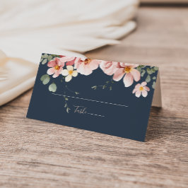 Tarjeta De Asiento Eucalyptus Garden Rosa Boda Floral