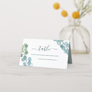 Tarjeta De Asiento Eucalyptus Greenery Watercolor Boda Botánico
