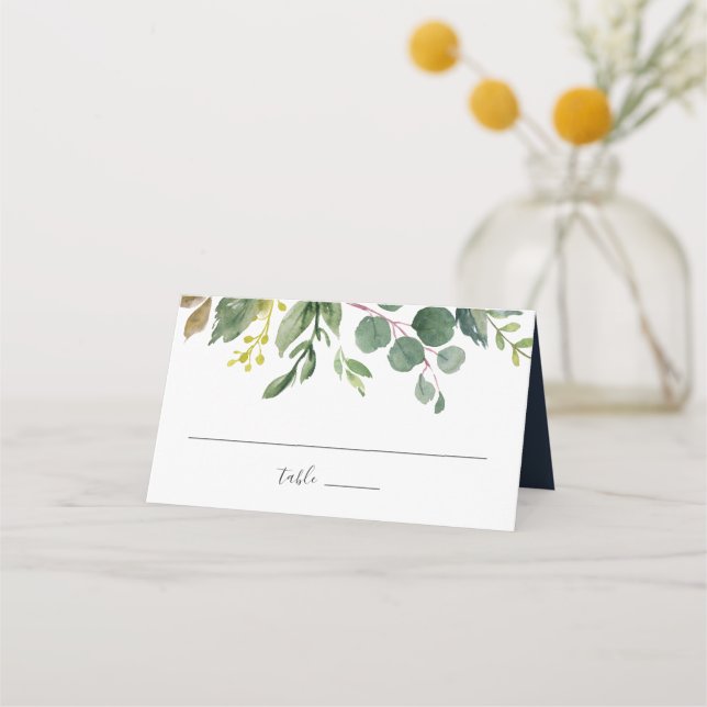 Tarjeta De Asiento Eucalyptus Grove Boda (Anverso)