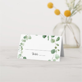 Tarjeta De Asiento Eucalyptus Modern Calligraphy Boda Place Card