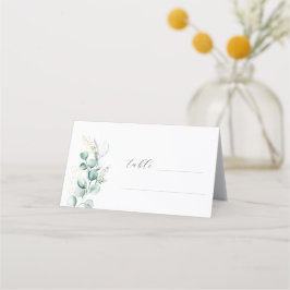 Tarjeta De Asiento Eucalyptus Rustic Greenery Sage Boda