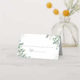 Tarjeta De Asiento Eucalyptus Suculent Geométrico Frame Boda