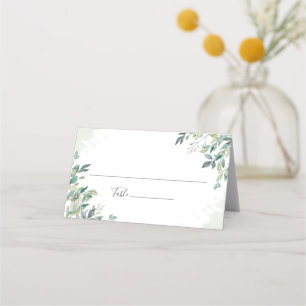 Tarjeta De Asiento Eucalyptus Suculent Geométrico Frame Boda