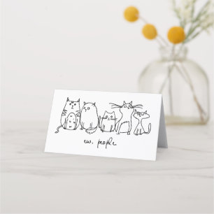 Tarjeta De Asiento Ew, People Funny Meowy Cat Aovers
