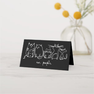 Tarjeta De Asiento Ew, People Funny Meowy Cat Aovers