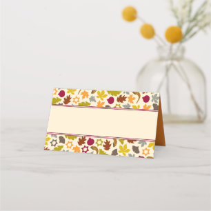 Tarjeta De Asiento Fall Foliage Rosh Hashanah Place Card
