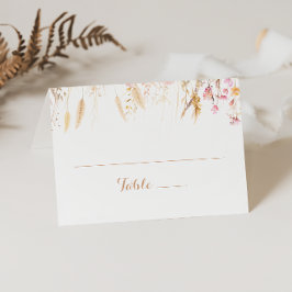 Tarjeta De Asiento Fall Meadow Wild Floral Boda Place Card