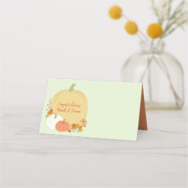 Tarjeta De Asiento Fall Pumpkin Baby Shower