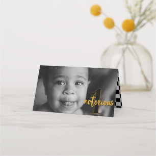 Tarjeta De Asiento Famoso Hip Hop retro 1er cumpleaños foto