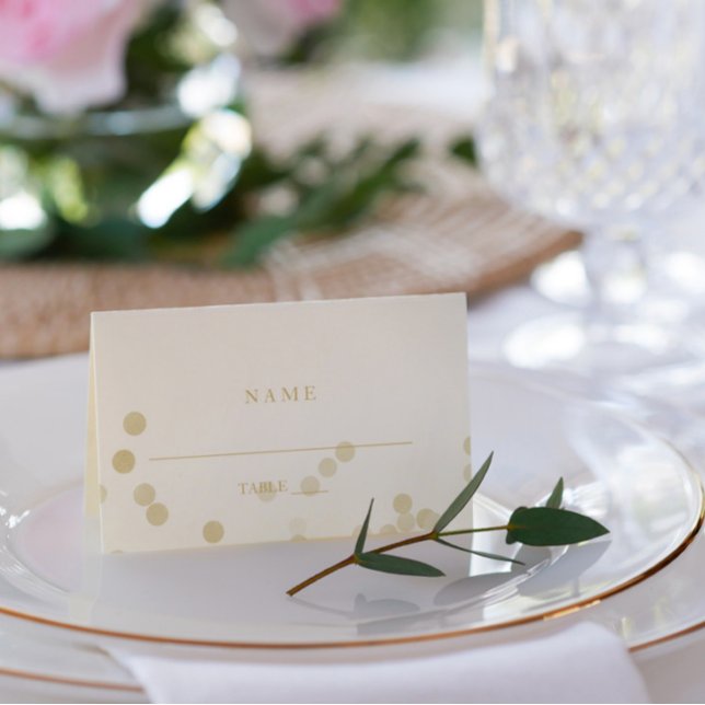 Tarjeta De Asiento Faux Gold Confetti (Subido por el creador)