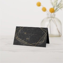 Tarjeta De Asiento Faux Marble Geométrica Place Card
