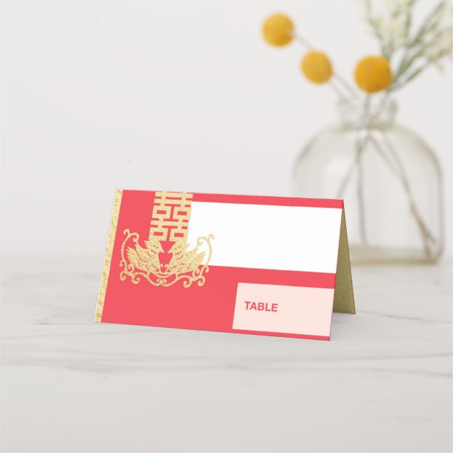 Tarjeta De Asiento Felicidad doble (Anverso)