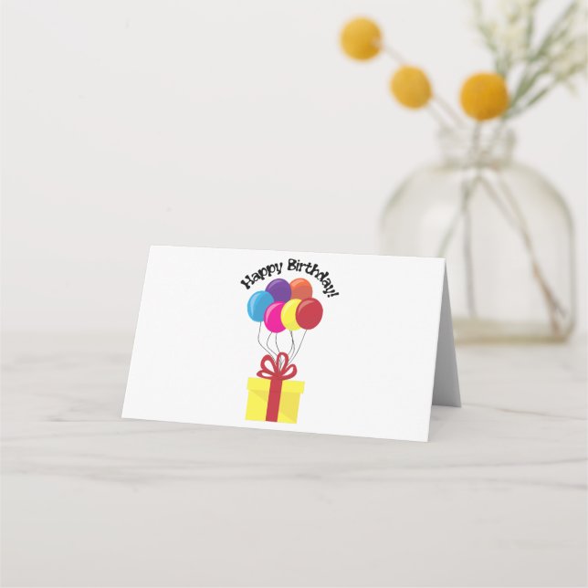 Tarjeta De Asiento ¡Feliz cumpleaños! (Anverso)