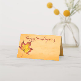 Tarjeta De Asiento Feliz mensaje de Acción de Gracias Salón de la Mes