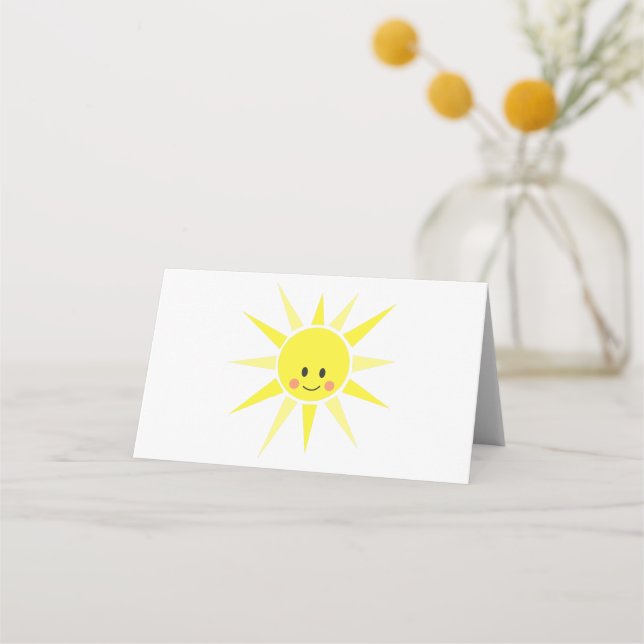 Tarjeta De Asiento Feliz Sunshine (Anverso)
