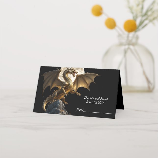 Tarjeta De Asiento Fierce Dragon Rearing (Anverso)