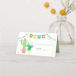 Tarjeta De Asiento Fiesta Cactus Baby Shower