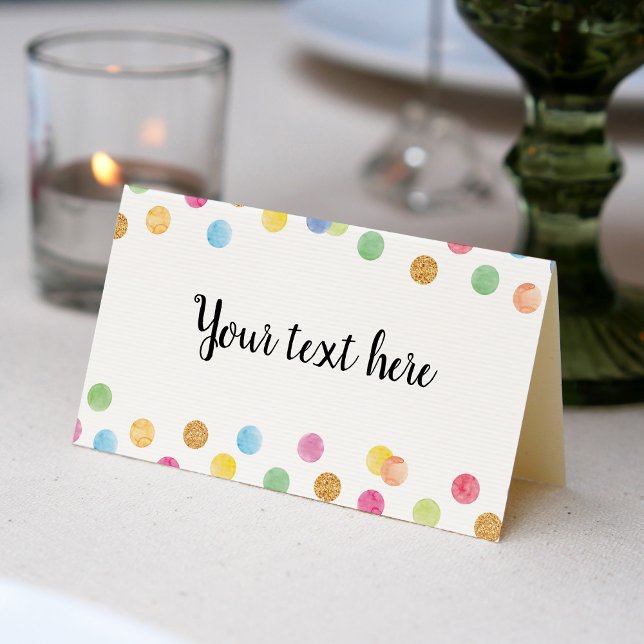 Tarjeta De Asiento Fiesta de cumpleaños de la carta Rainbow Spot Past (Subido por el creador)