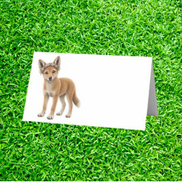 Tarjeta De Asiento Fiesta de Dingo con Acuarela