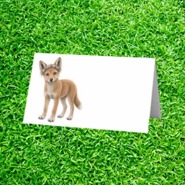 Tarjeta De Asiento Fiesta de Dingo con Acuarela (instantly add personality, joy, and conversation-starting magic to any celebration.)