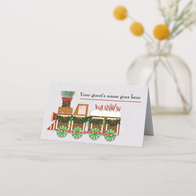Tarjeta De Asiento Fiesta de los Navidades de Gingerbread (Anverso)