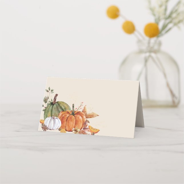 Tarjeta De Asiento Fiesta de otoño de Rustic Thanksending (Anverso)