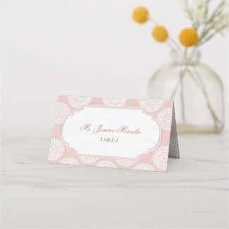 Tarjeta De Asiento Fiesta de té alto victoriano rosa