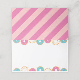 Tarjeta De Asiento Fiesta del cumpleaños del chica Donut - Cartas de 