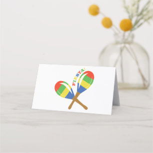 Tarjeta De Asiento Fiesta Maracas