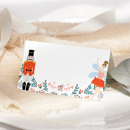 Tarjeta De Asiento Fiesta moderno de Navidades de ballet de cazabotas