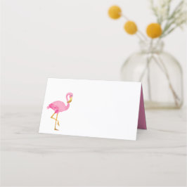 Tarjeta De Asiento Flamingo rosa acuarela